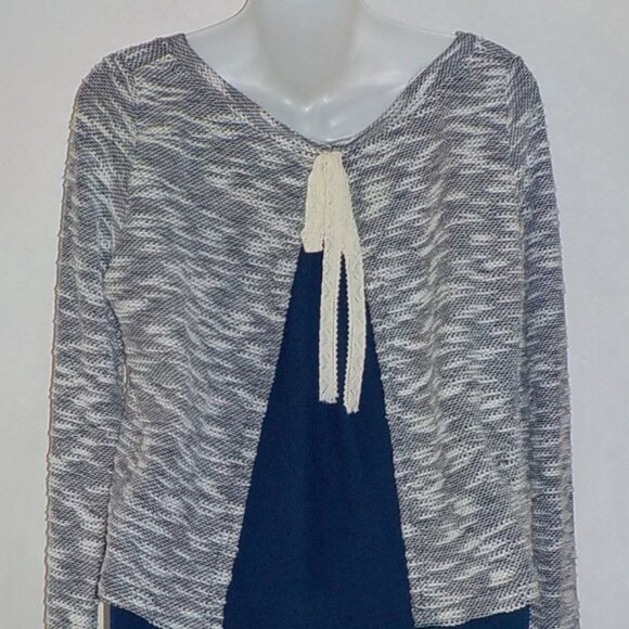 Entro sweater top sz S navy NWT - Picture 3 of 5